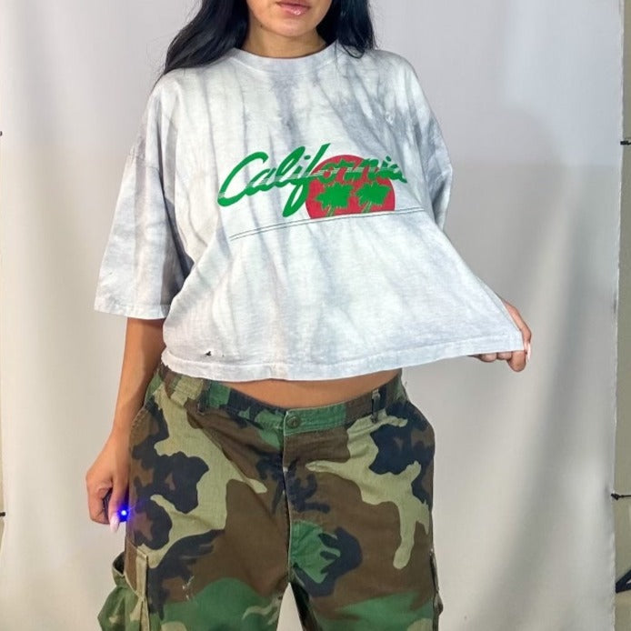 California Tie Dye Cropped Tee