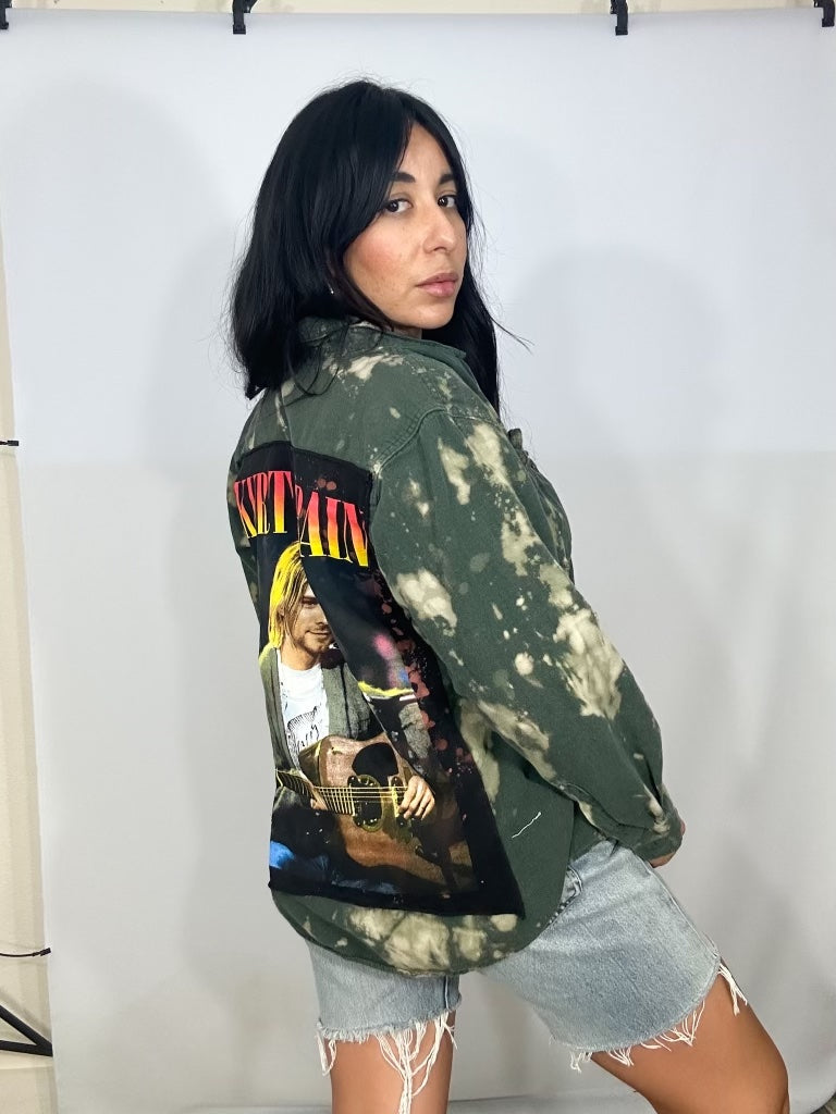 Kurt Cobain Patch Flannel