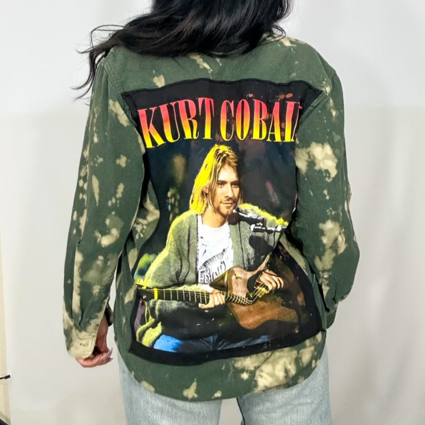 Kurt Cobain Patch Flannel