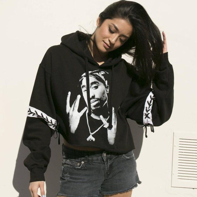 Tupac best sale hoodie women's