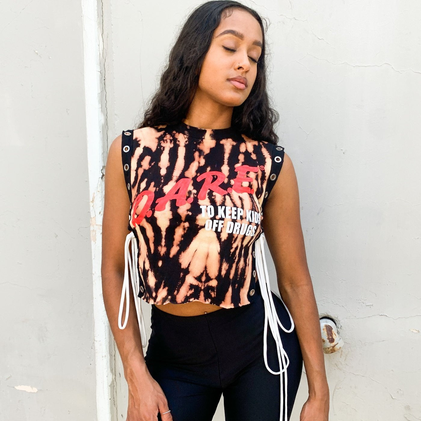 DARE Lace up Crop Tank