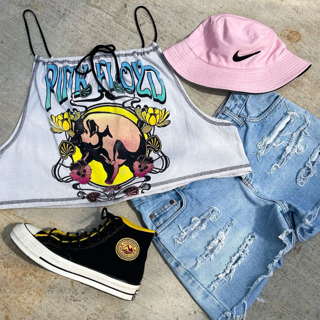 Pink Floyd Upcycled Tank