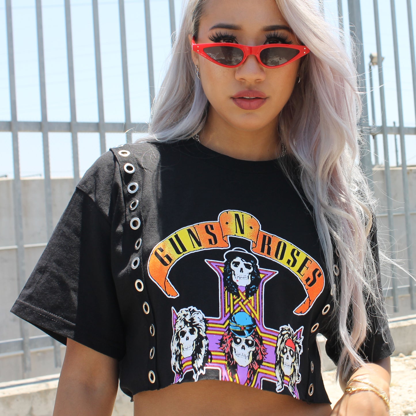 Cropped Rock Band Reworked Band Tee
