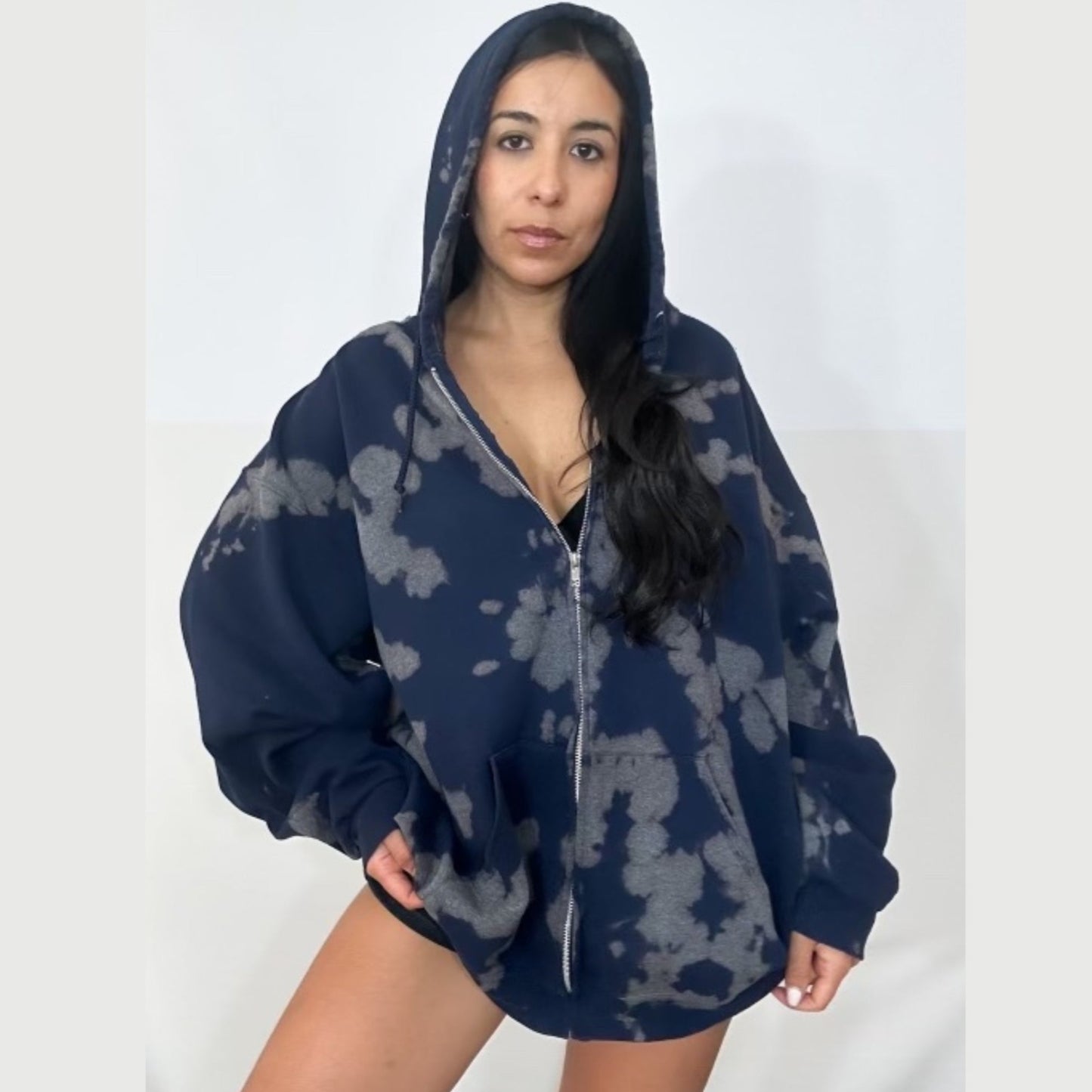 Blue Zipper Hoodie