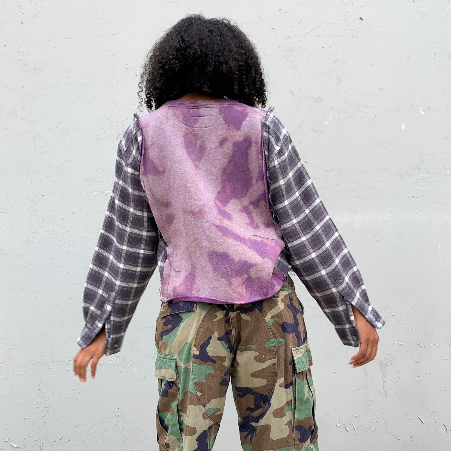 Paris Upcycled Flannel Top