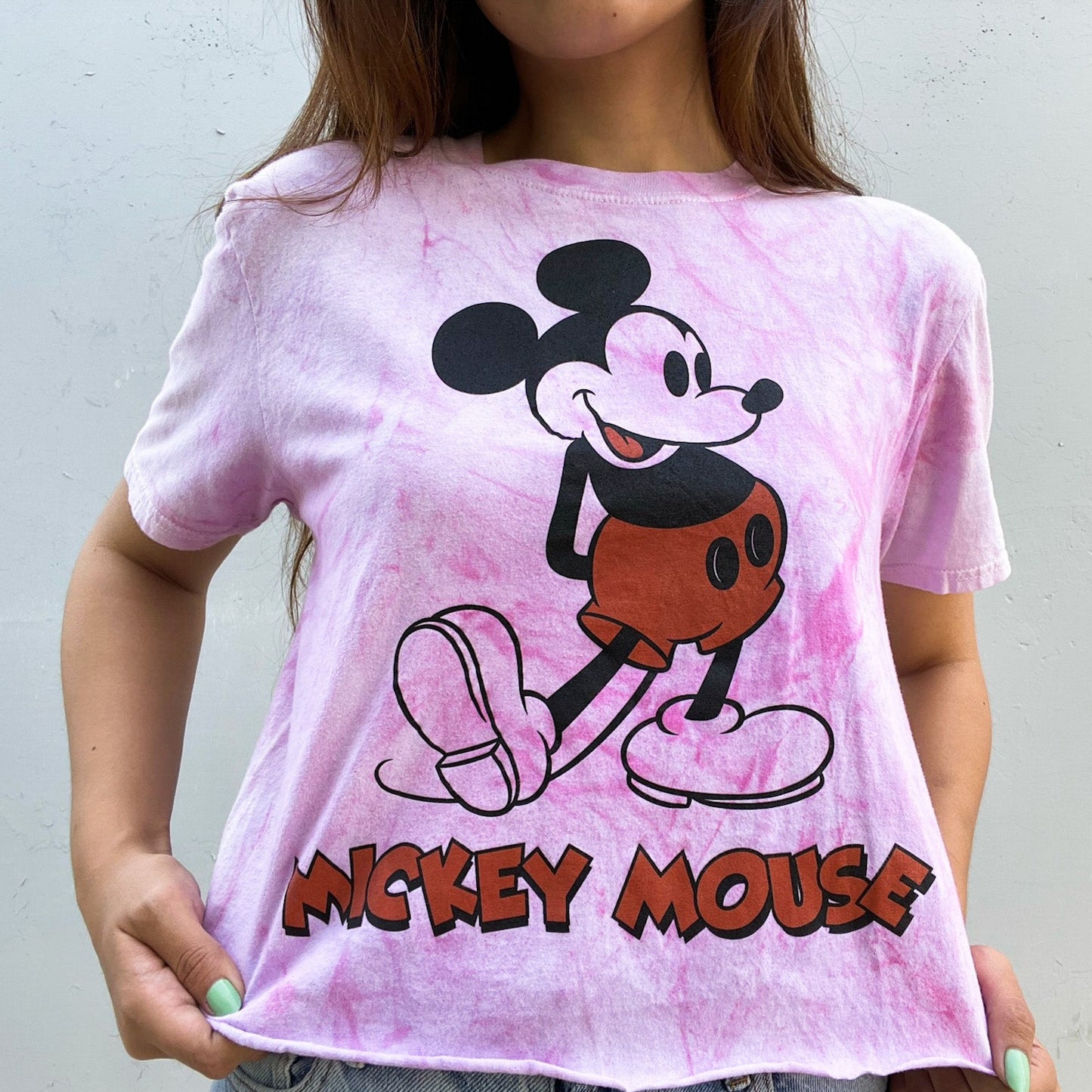 Tie Dye Mickey Crop Tee