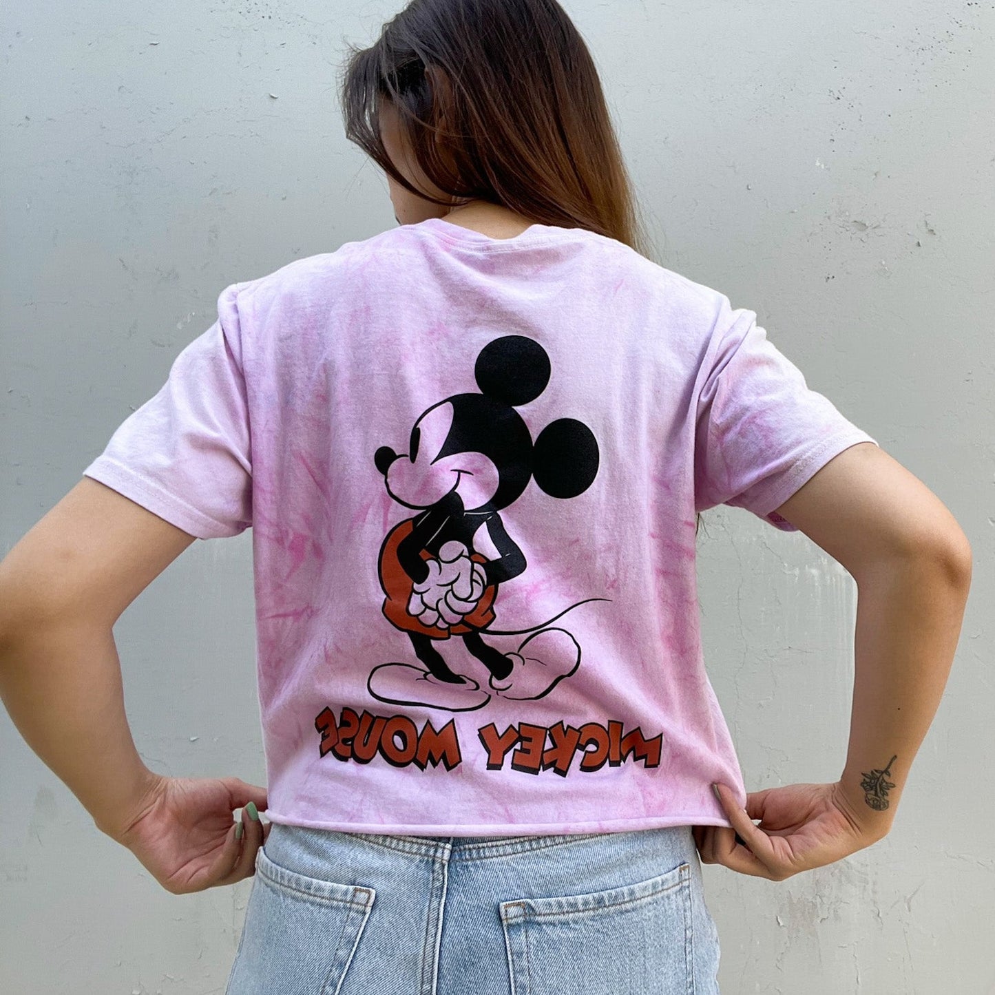 Tie Dye Mickey Crop Tee