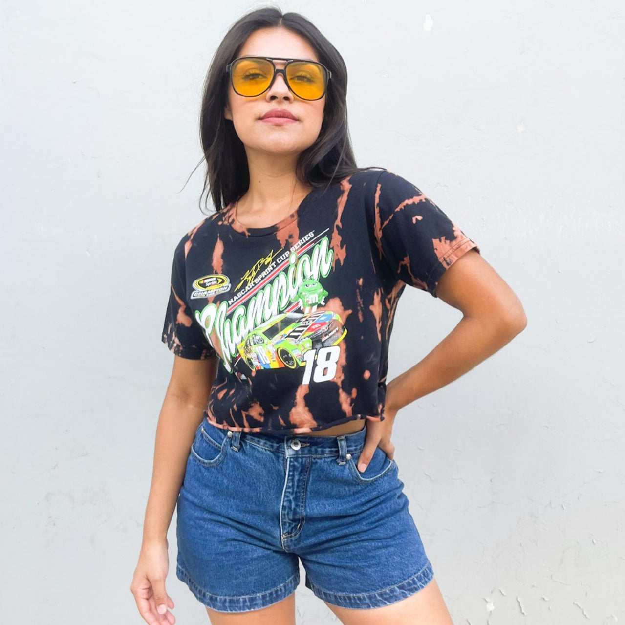 Tie Dye NASCAR Crop Tee