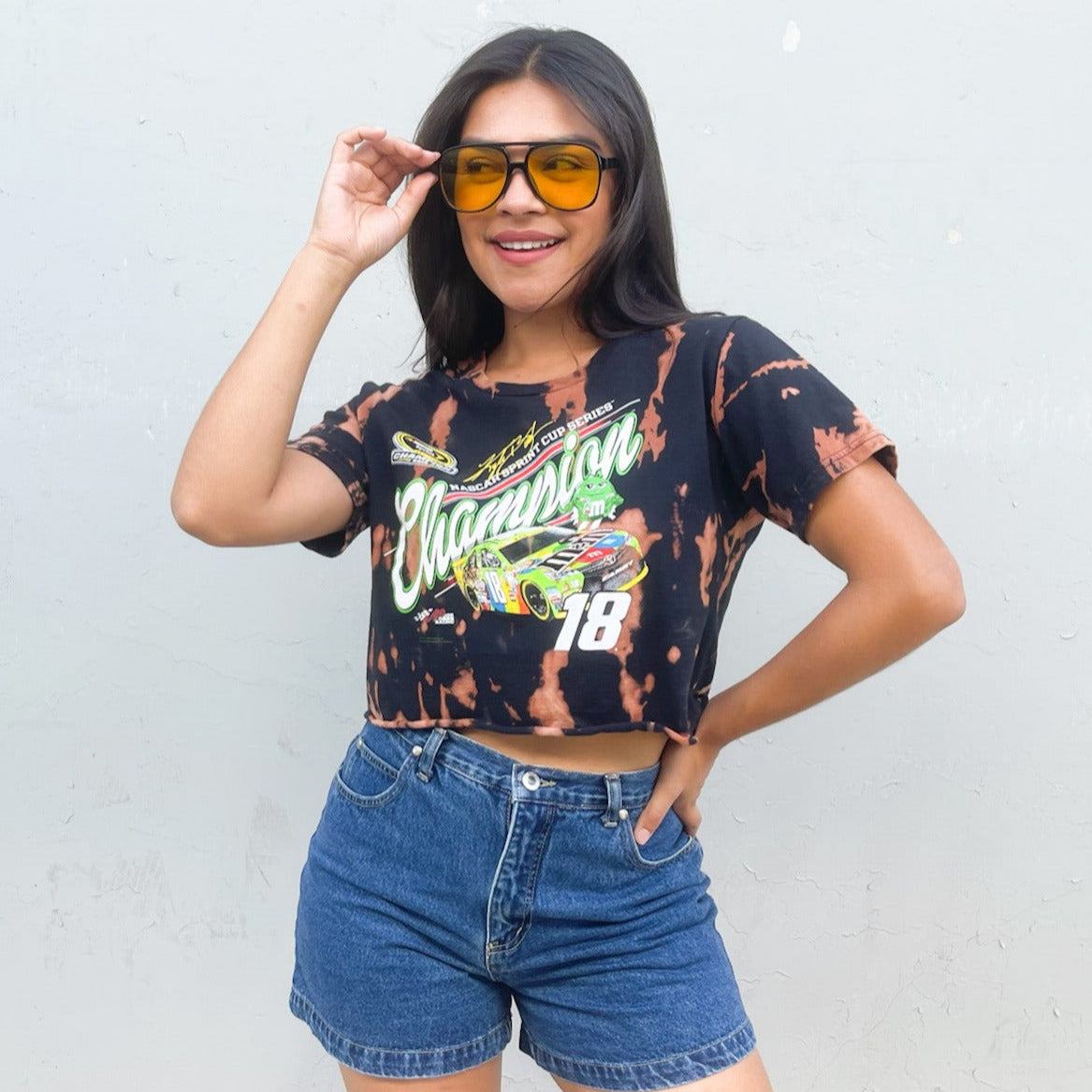 Tie Dye NASCAR Crop Tee
