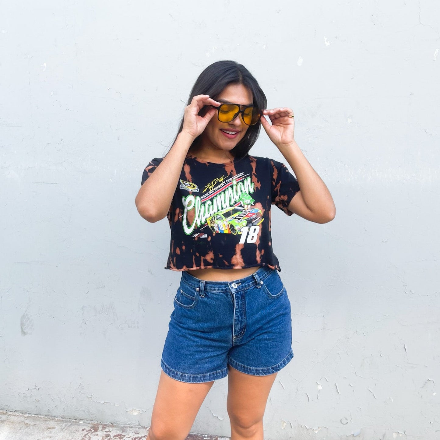 Tie Dye NASCAR Crop Tee