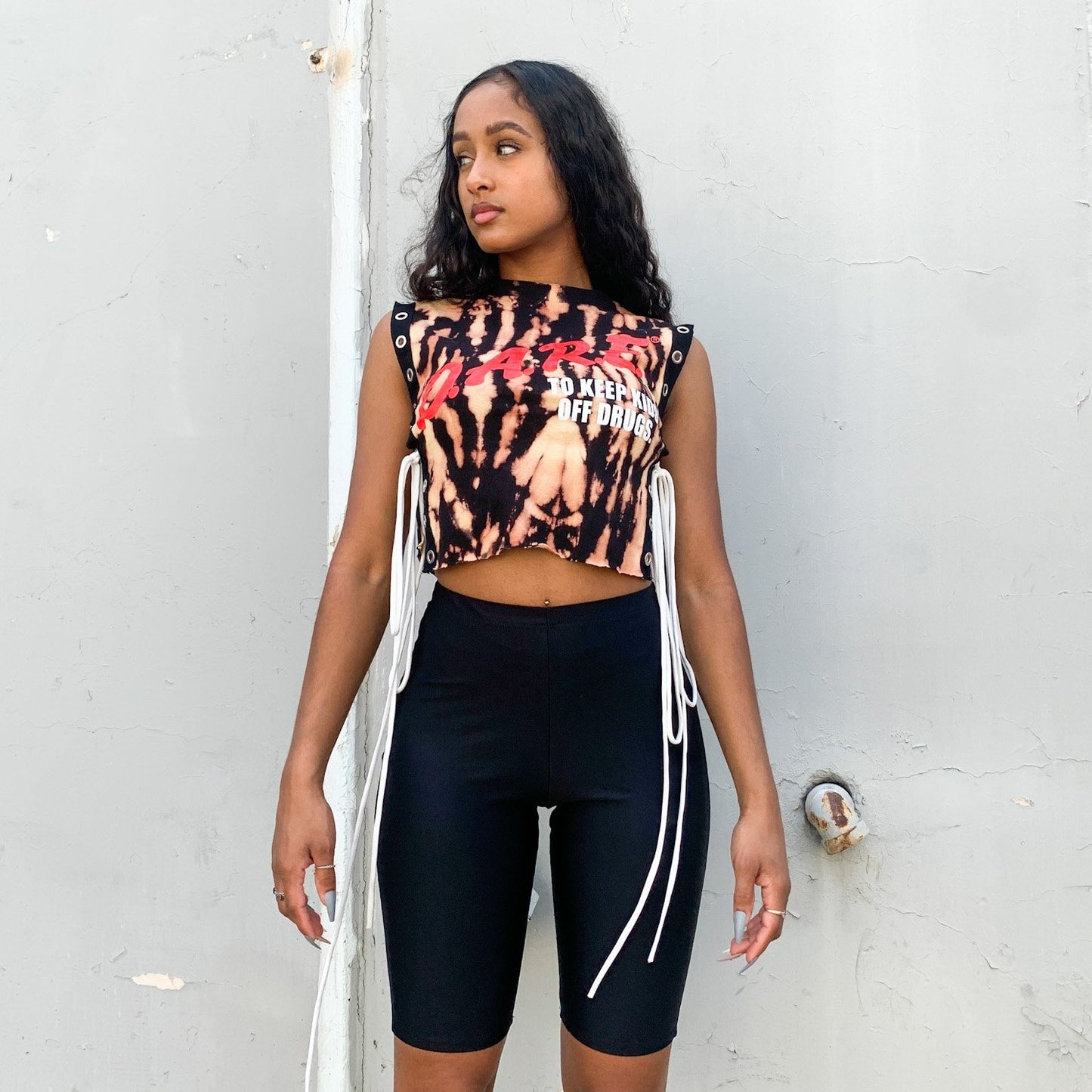 DARE Lace up Crop Tank