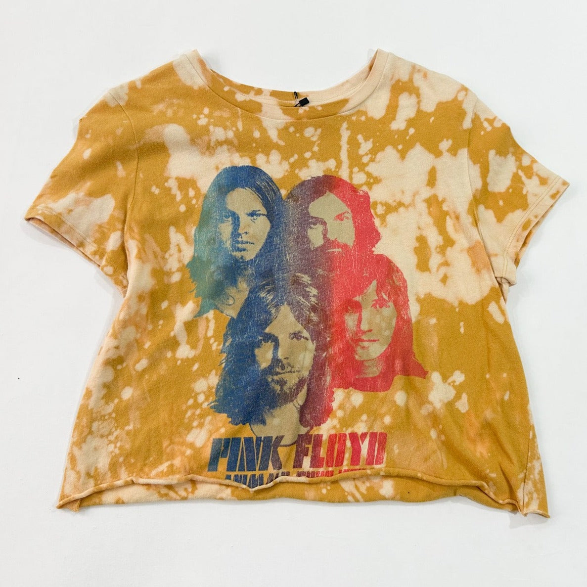 Tie Dye Pink Floyd Crop Tee
