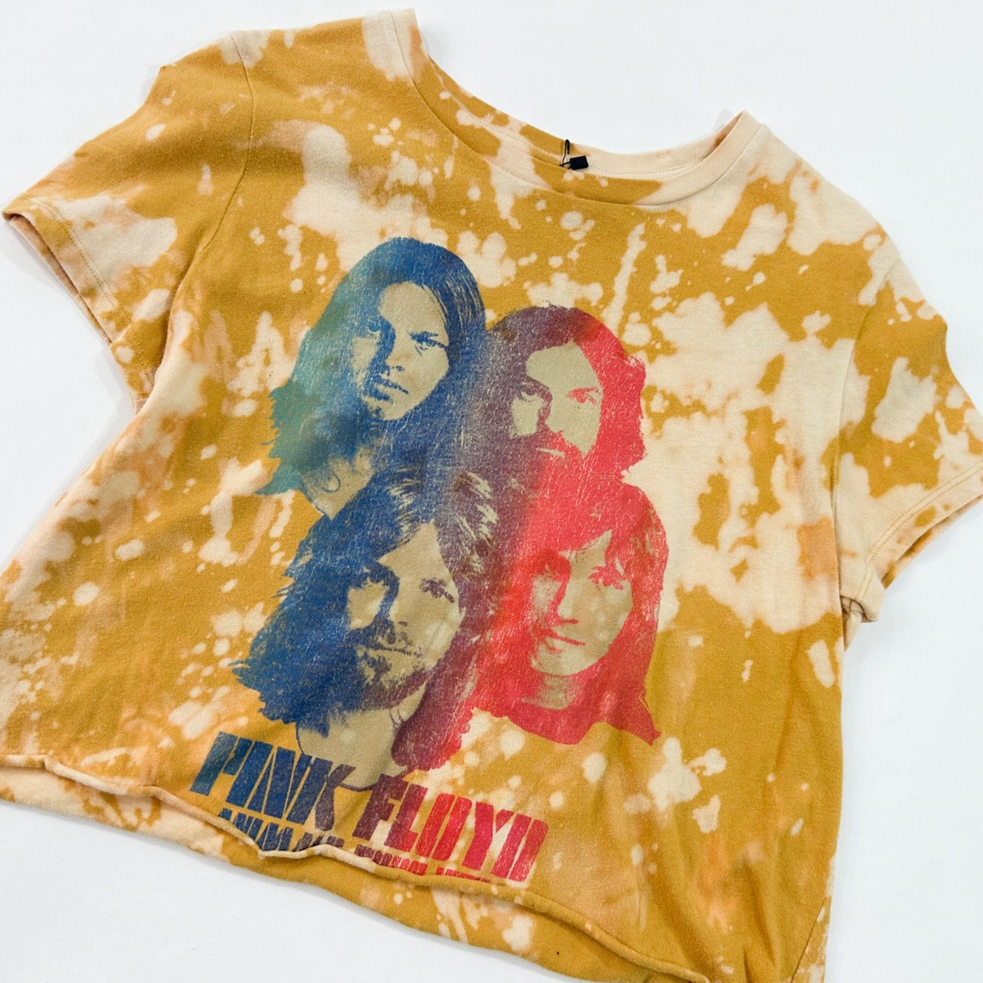 Tie Dye Pink Floyd Crop Tee