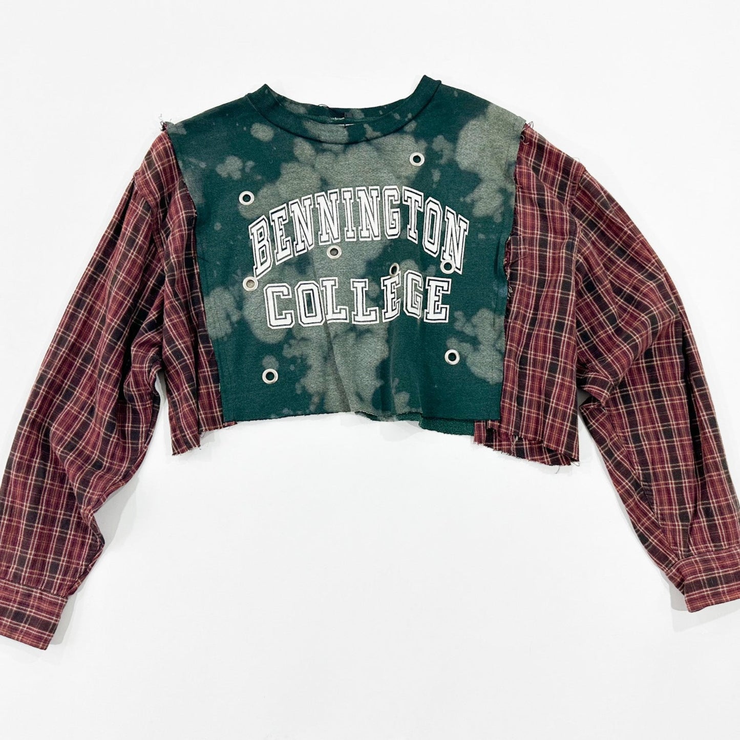 Cropped College Upcycled Shirt