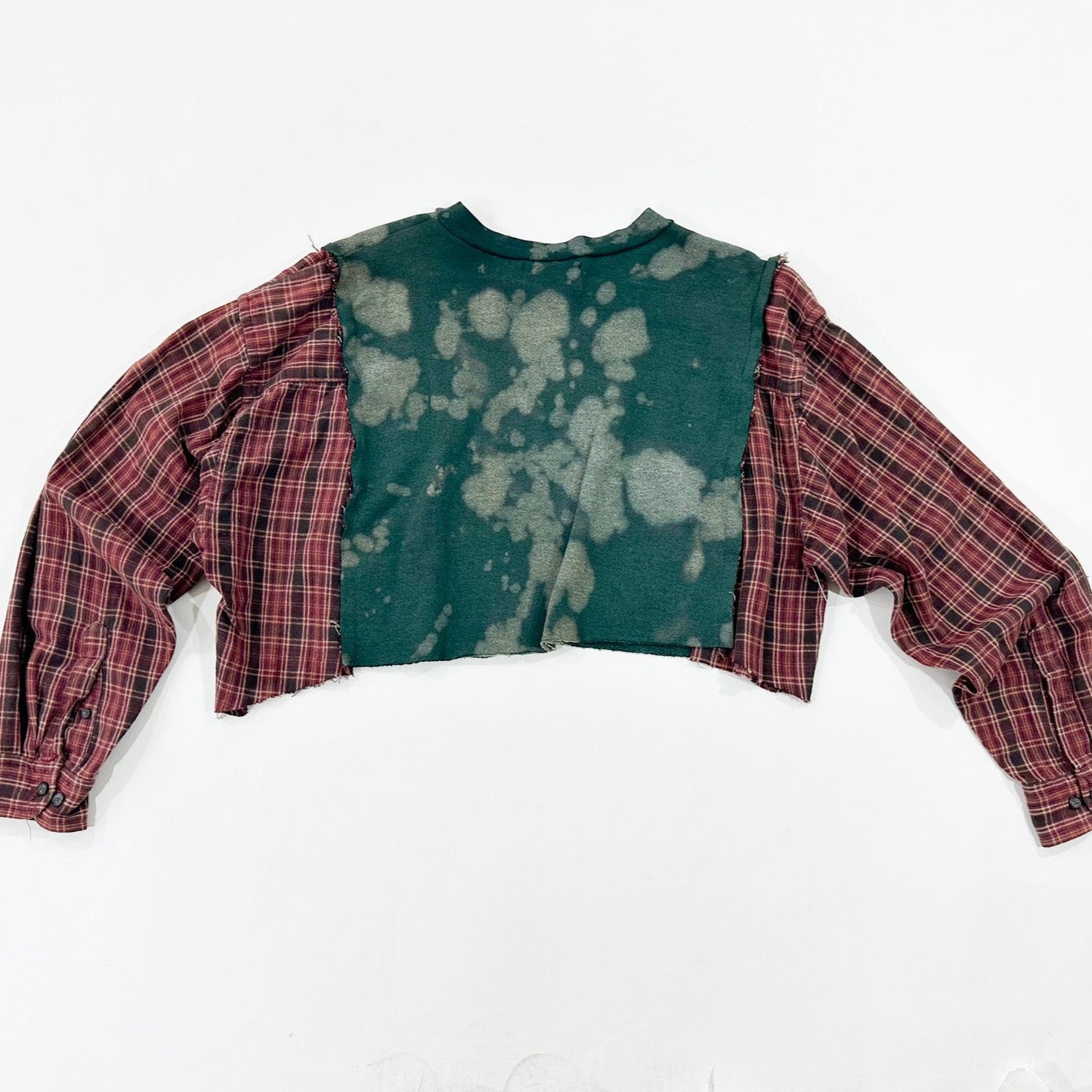 Cropped College Upcycled Shirt