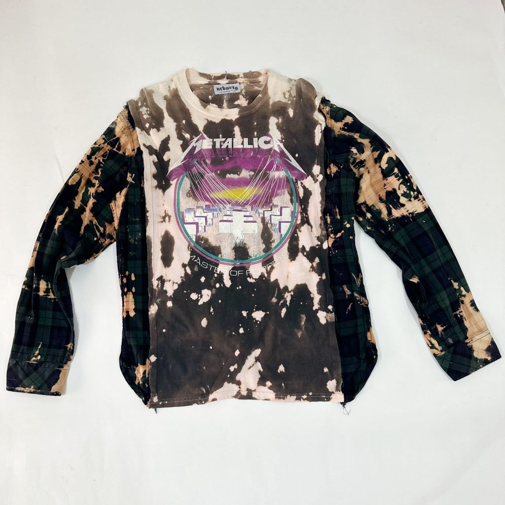 Metallica Upcycled Flannel Top