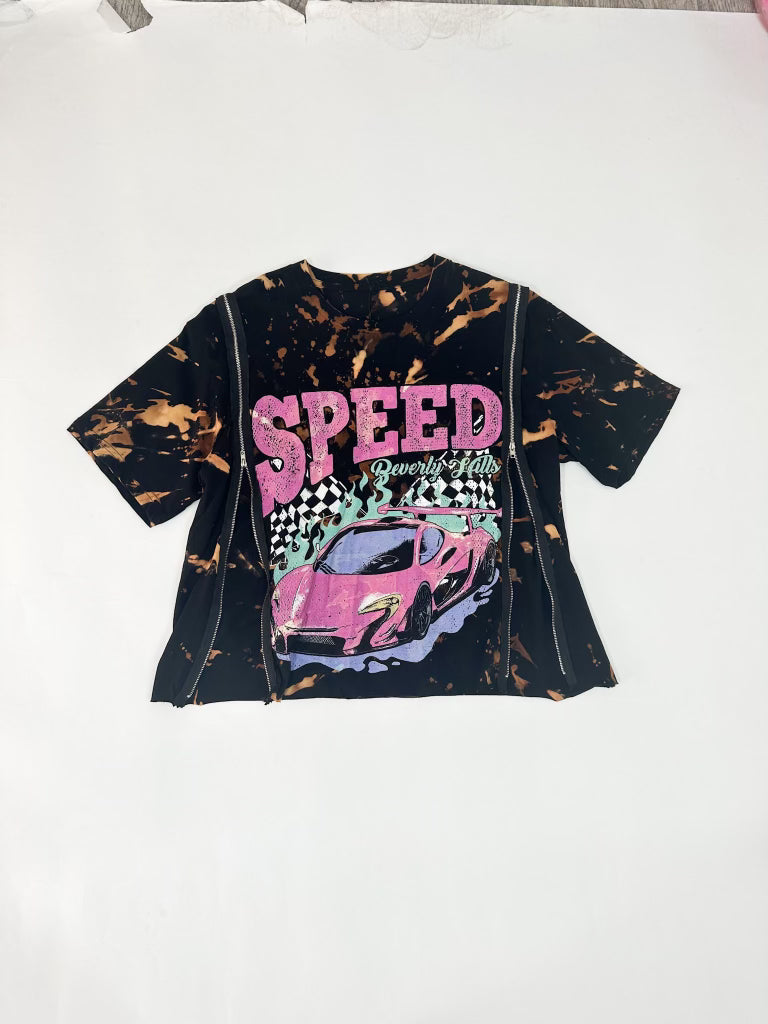 Speed Beverly Hills Zipper Crop Top