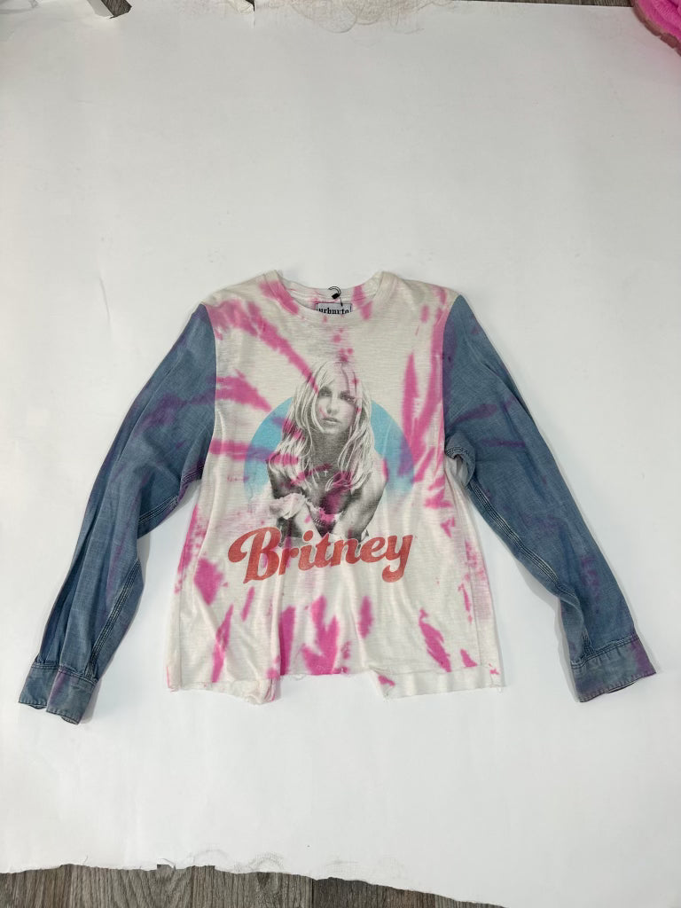Britney Tie Dye Denim Sleeve Tee