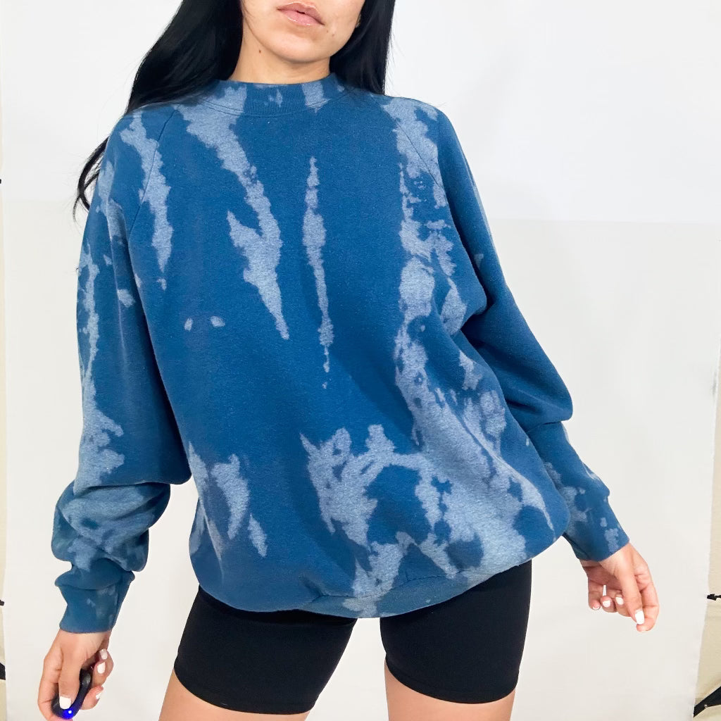 Blue Tie Dye Crewneck