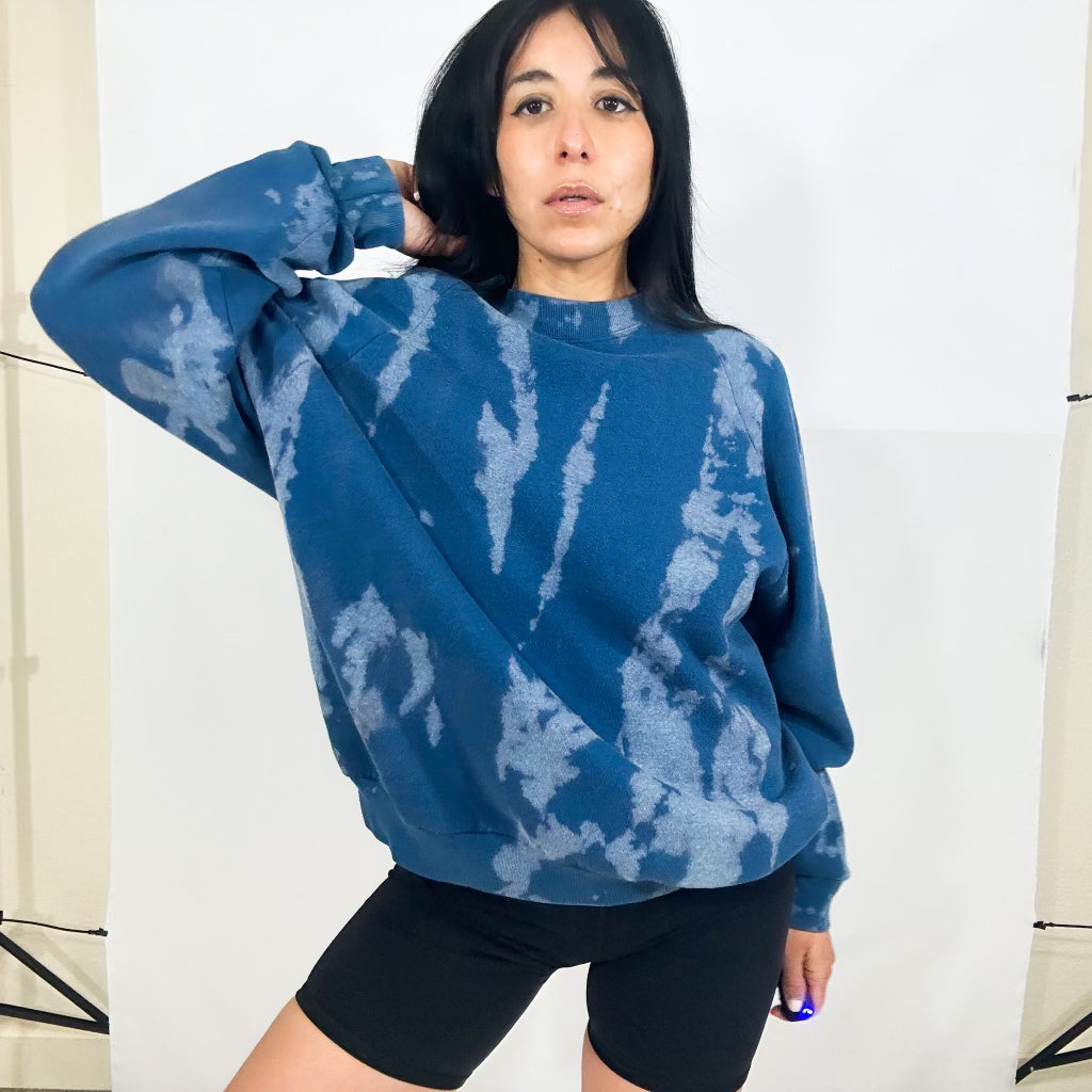 Blue Tie Dye Crewneck