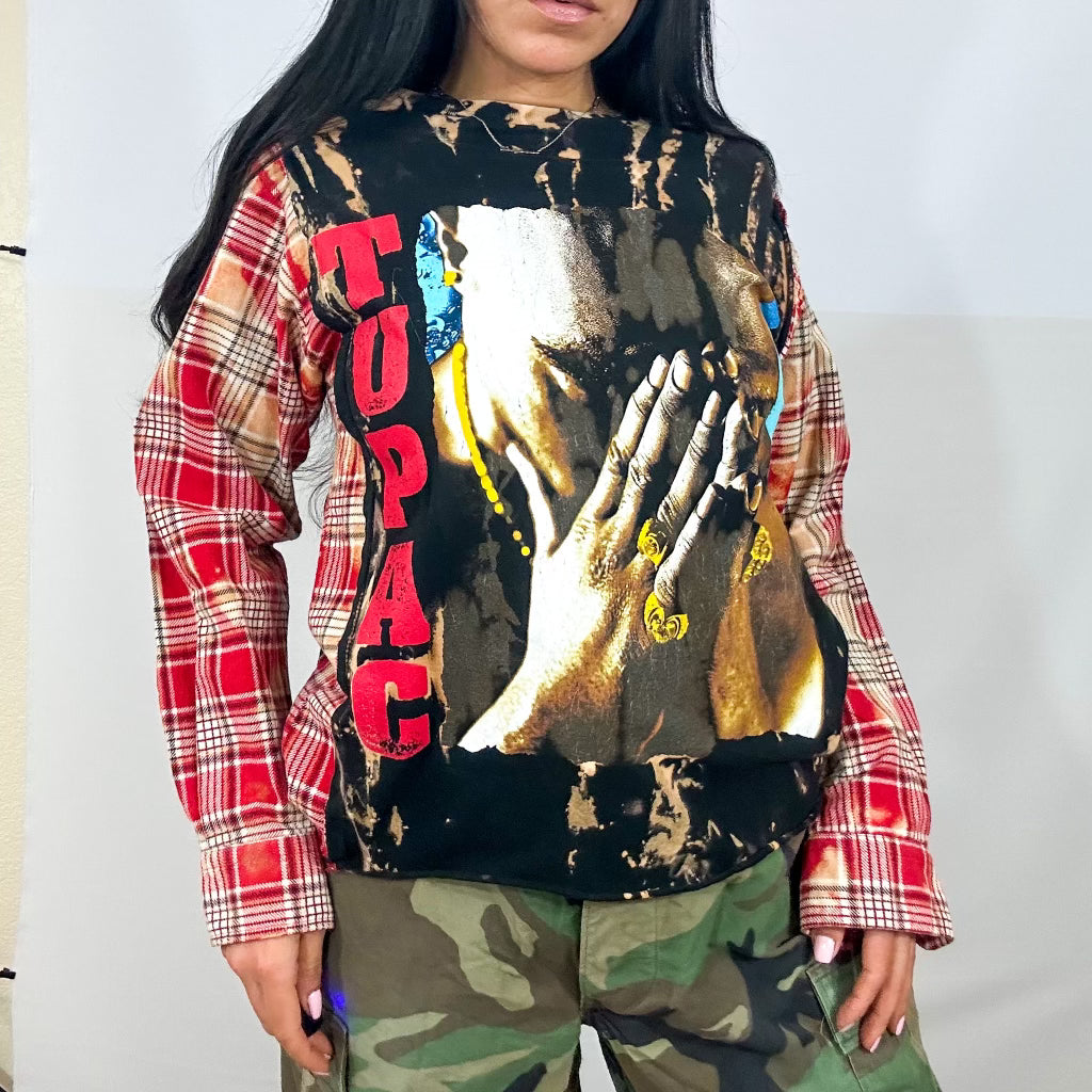 Tupac Upcycled Flannel Shirt