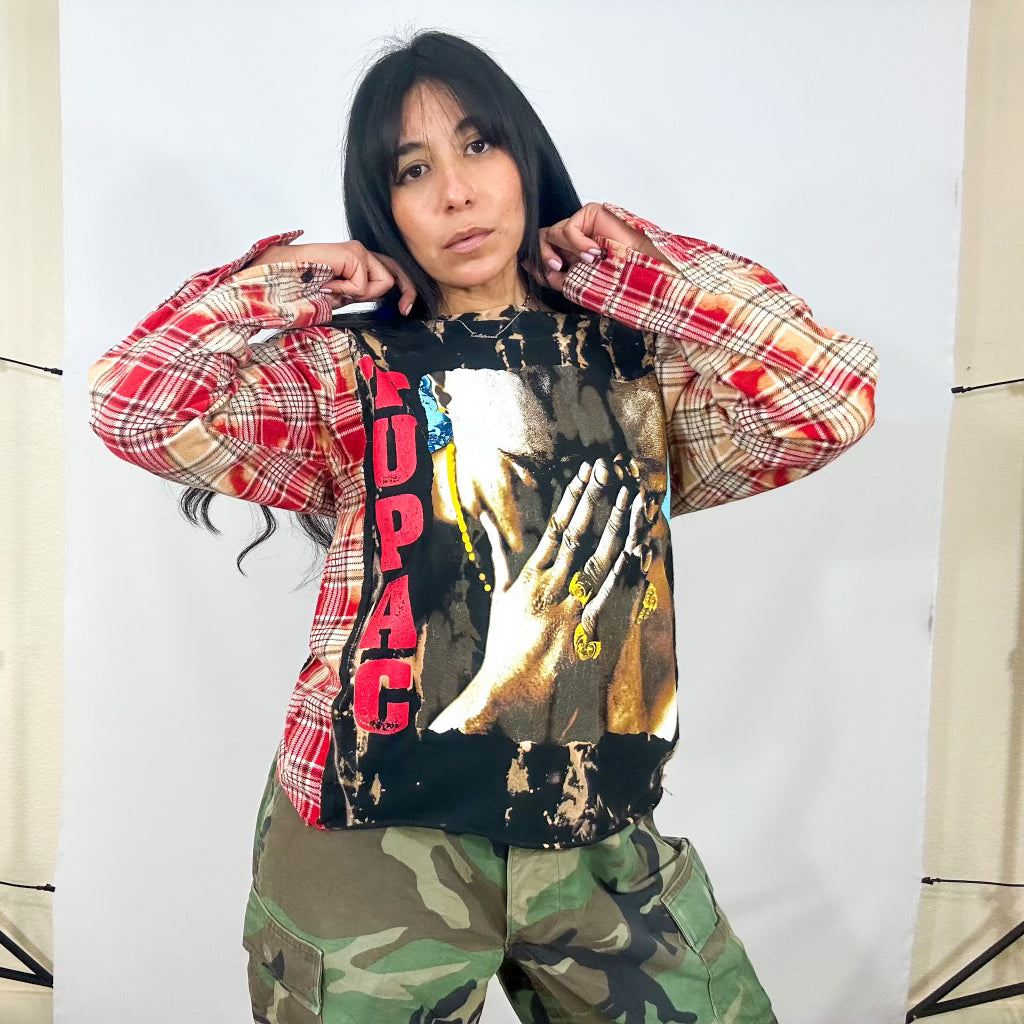 Tupac Upcycled Flannel Shirt