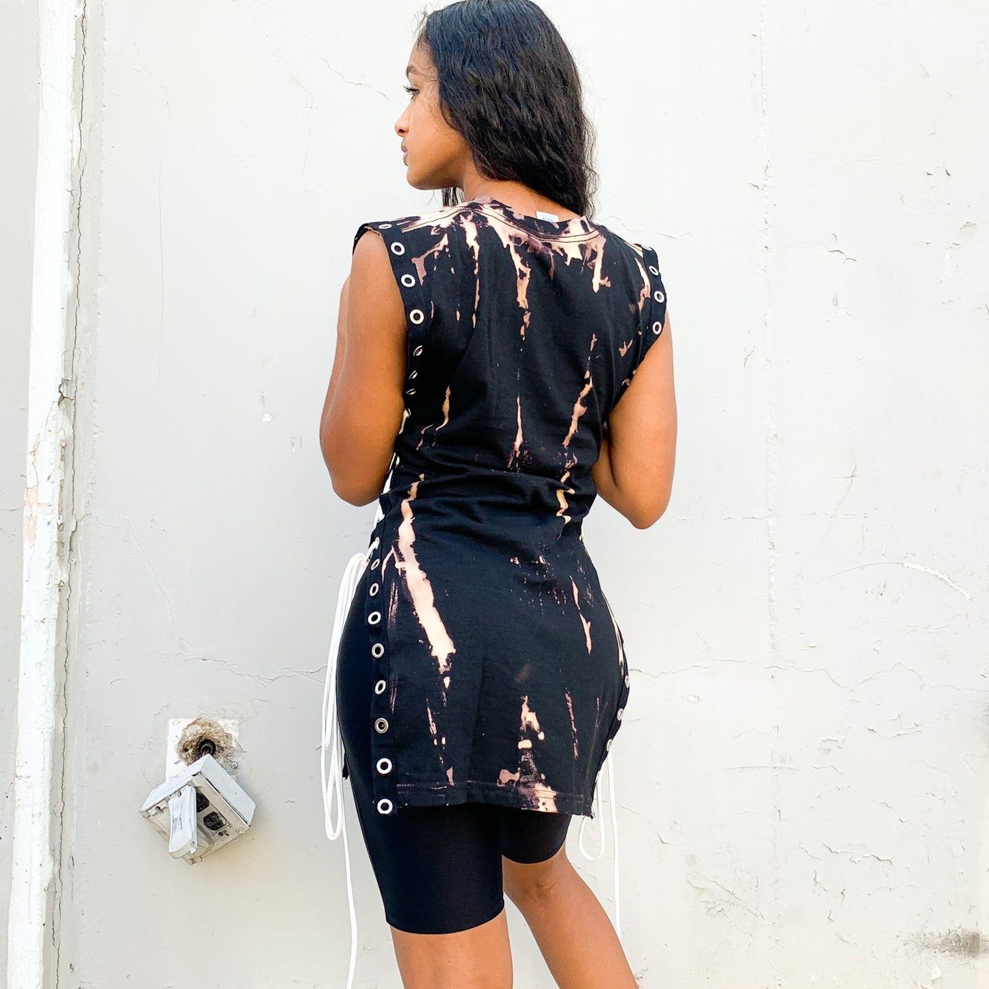 Metallica Skull Lace up Crop Tank