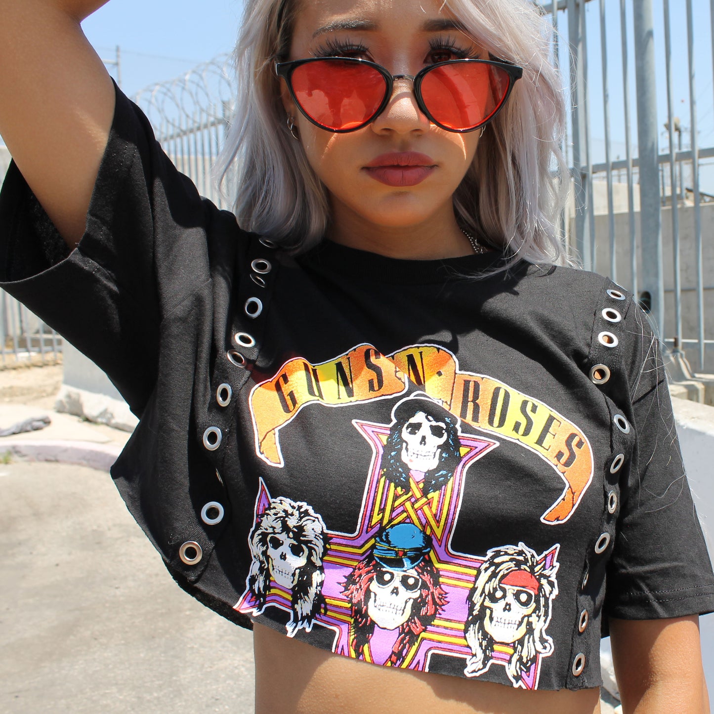 Cropped Rock Band Reworked Band Tee