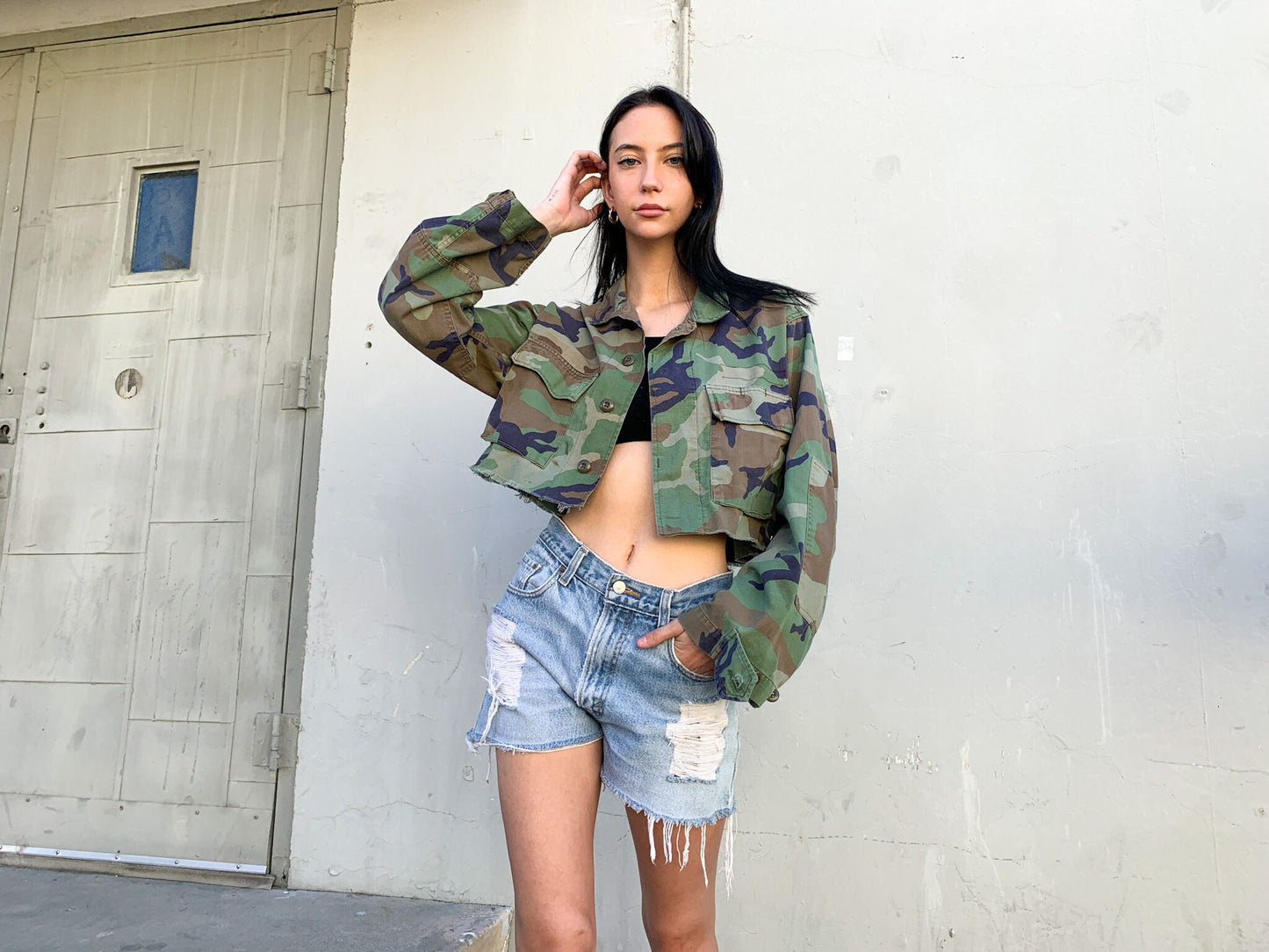 Cropped Camo Jacket