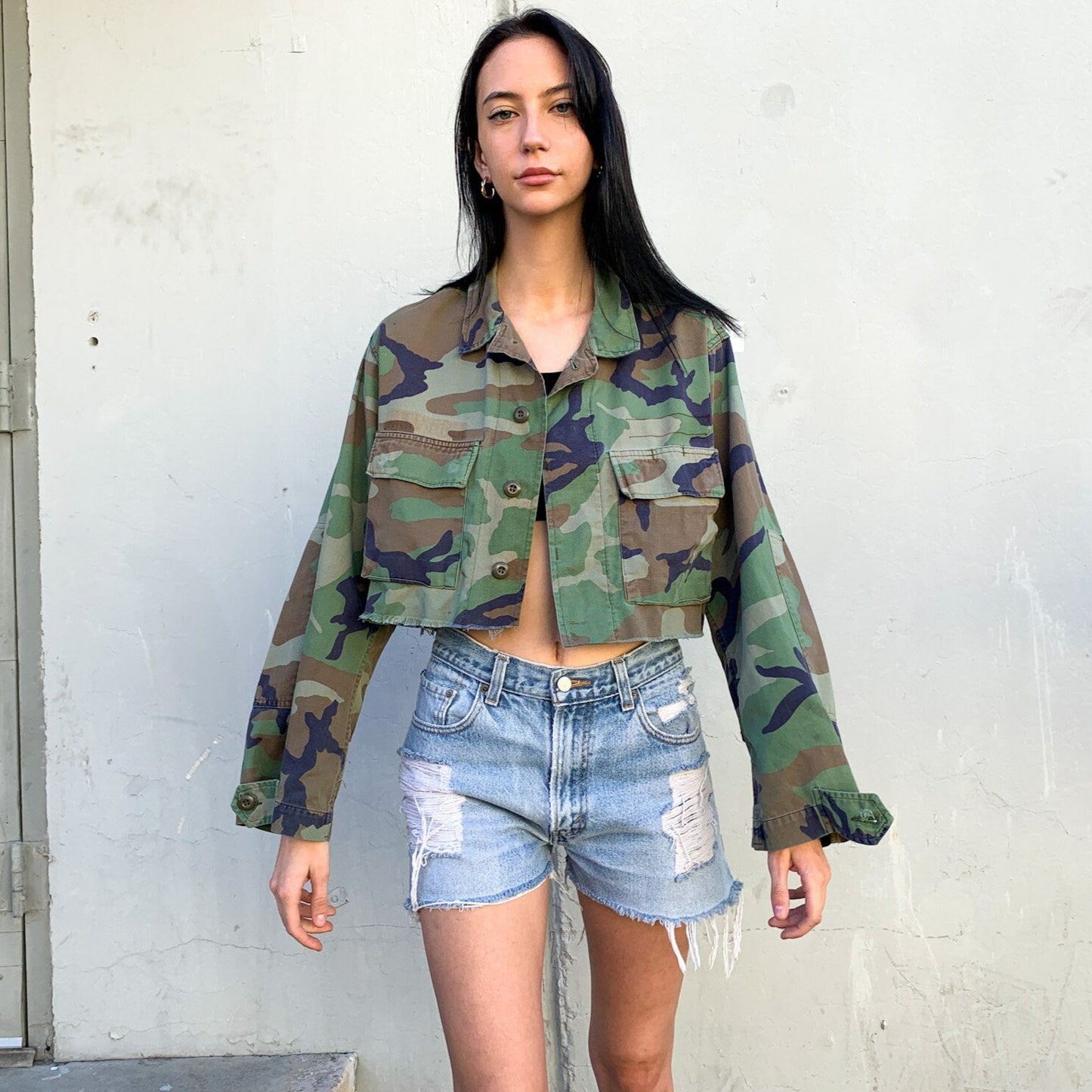 Cropped Camo Jacket