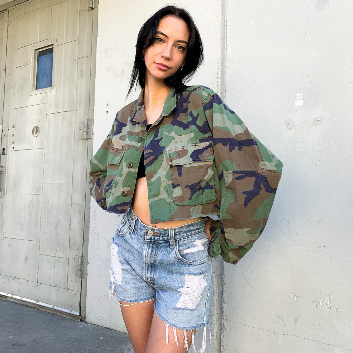 Cropped Camo Jacket