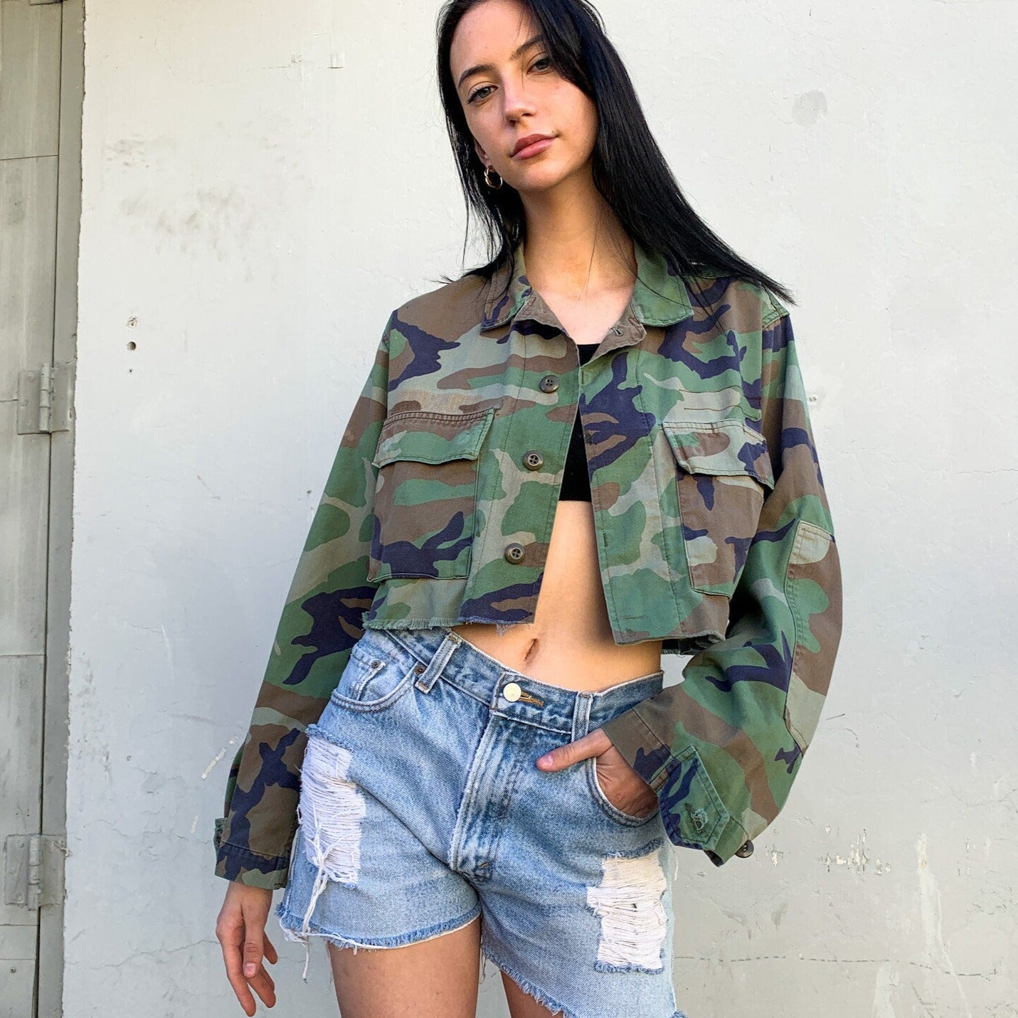 Cropped Camo Jacket