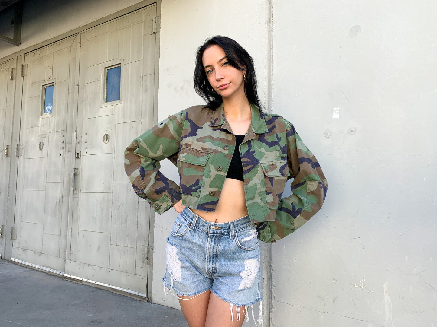 Cropped Camo Jacket