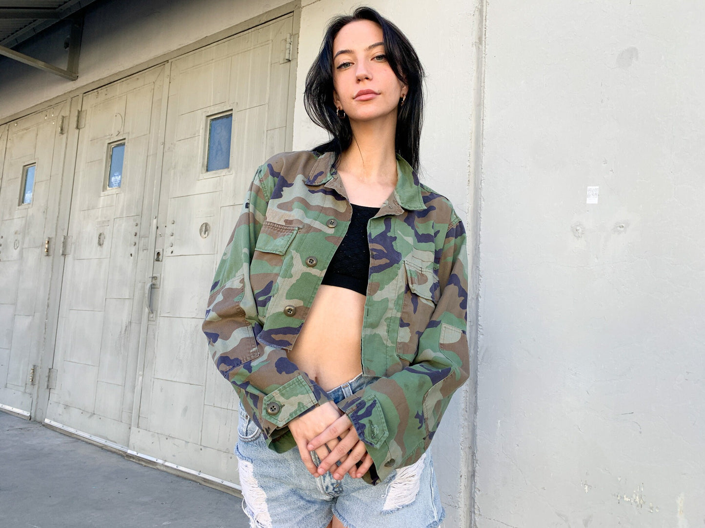 Cropped Camo Jacket