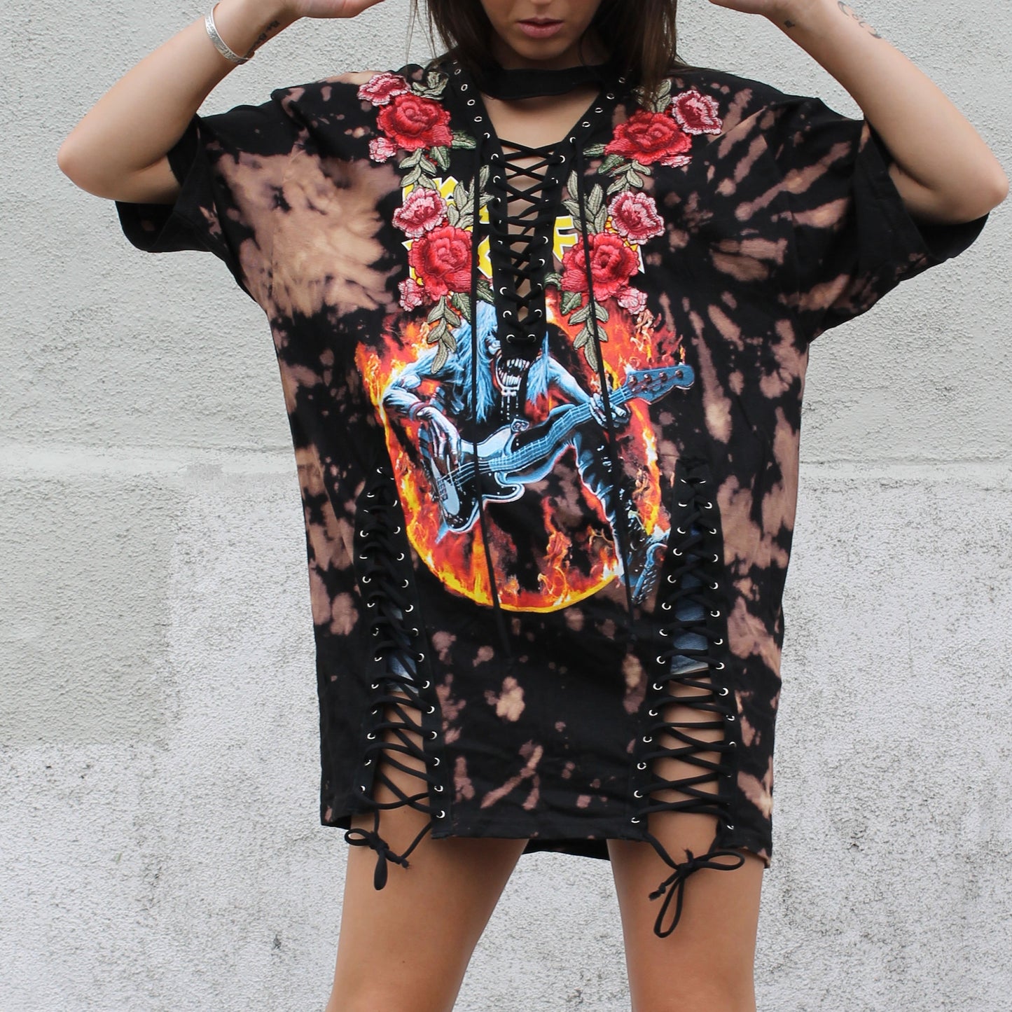Iron Maiden Rose Oversized Tee