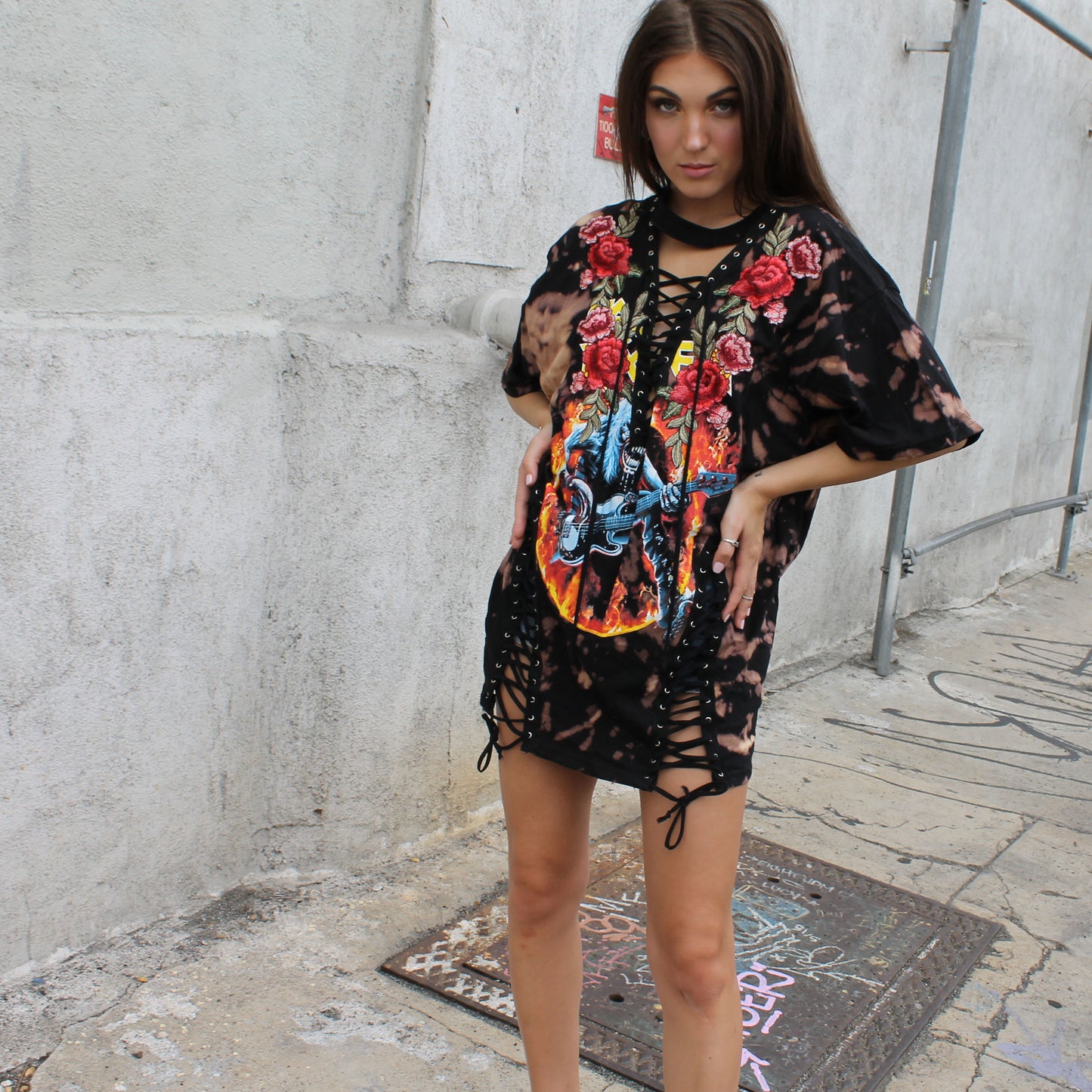 Iron Maiden Rose Oversized Tee