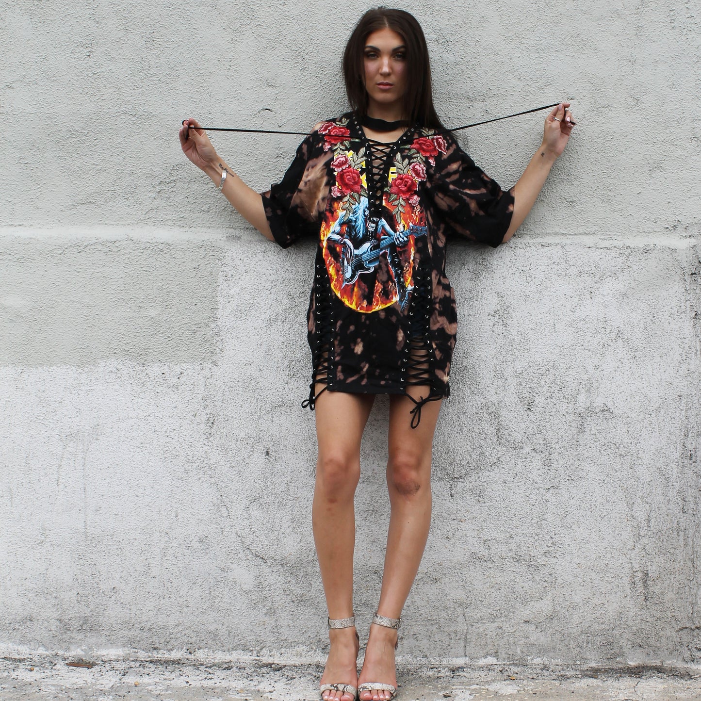 Iron Maiden Rose Oversized Tee