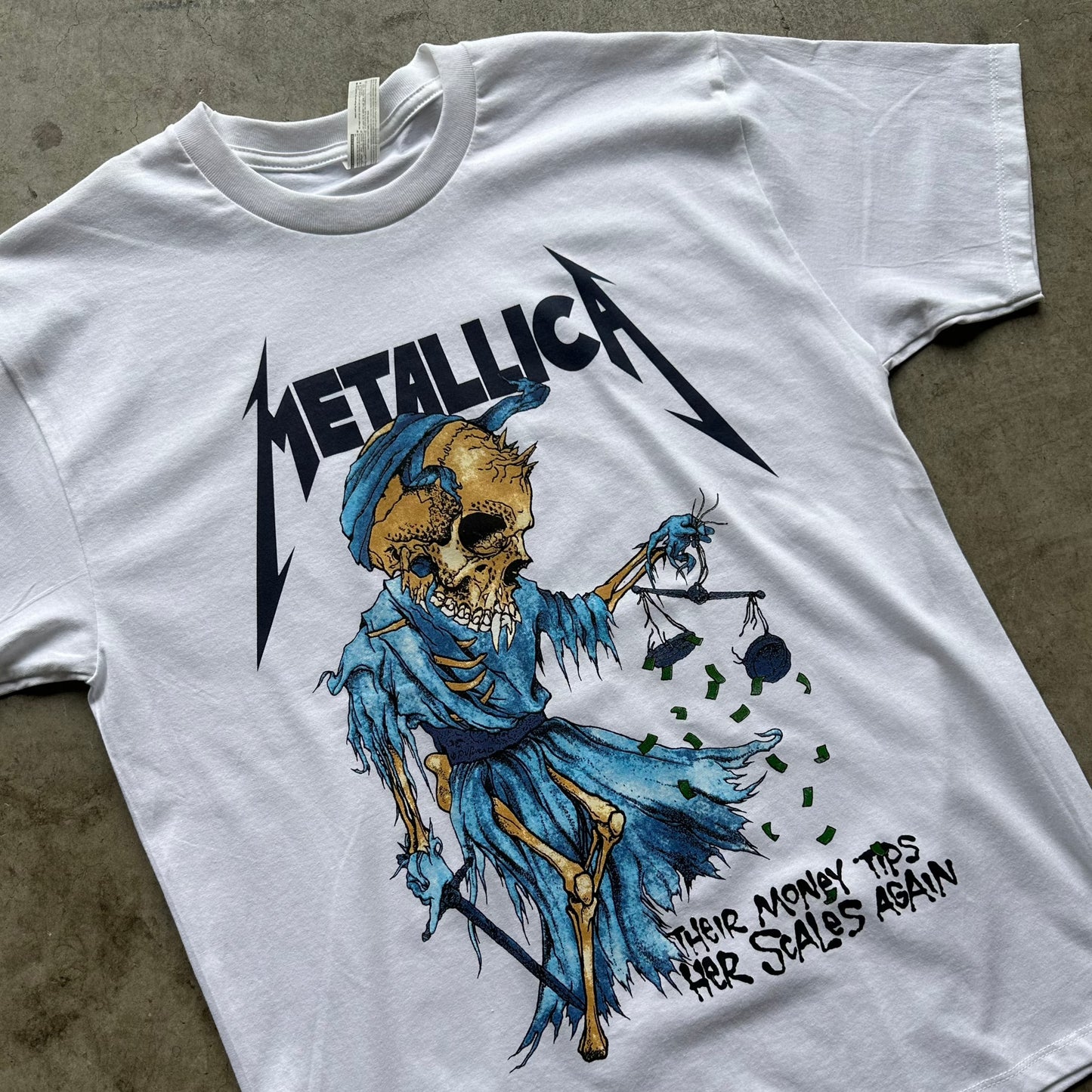 Metallica Blue (Wht) Tee