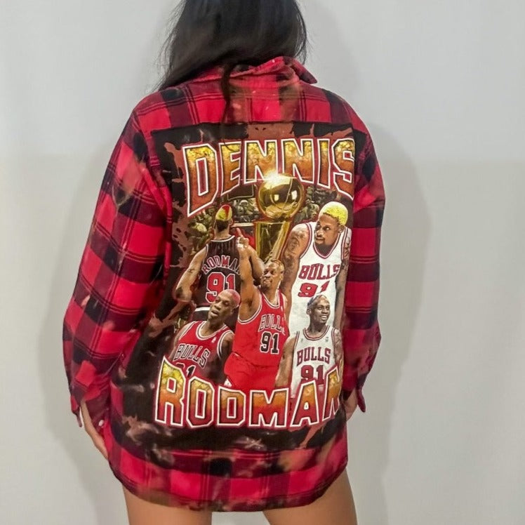 90s Basketball Patch Flannel