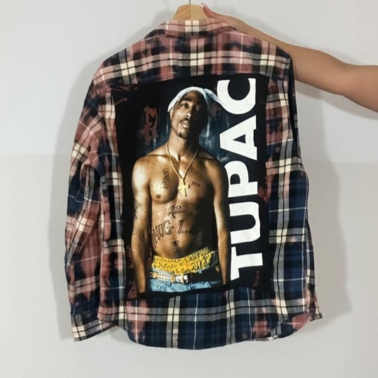 90s Tupac Patch Flannel