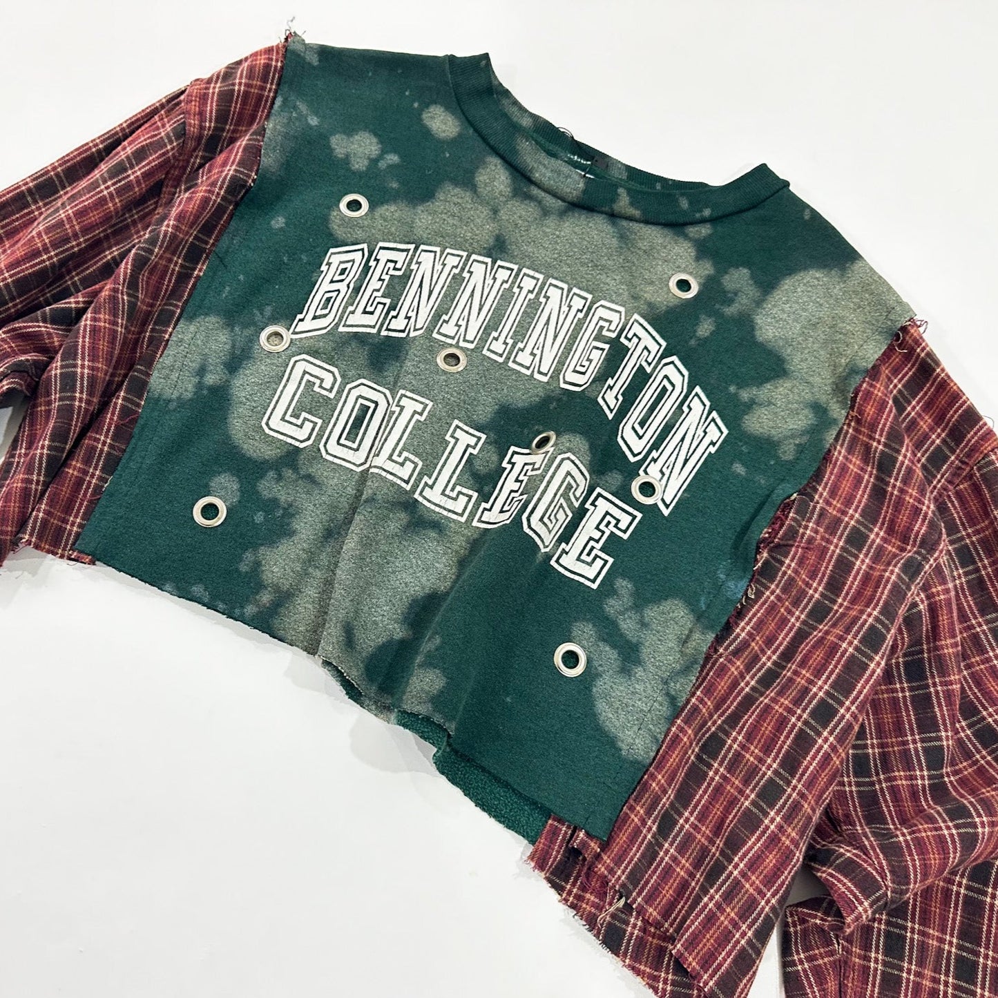Cropped College Upcycled Shirt