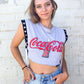 Coca Cola Lace up Crop Tank