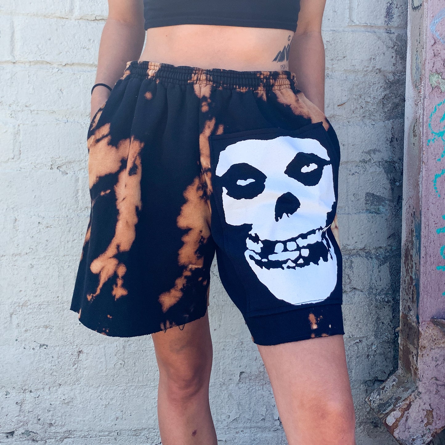 Misfits Patch Upcycled Sweat Shorts