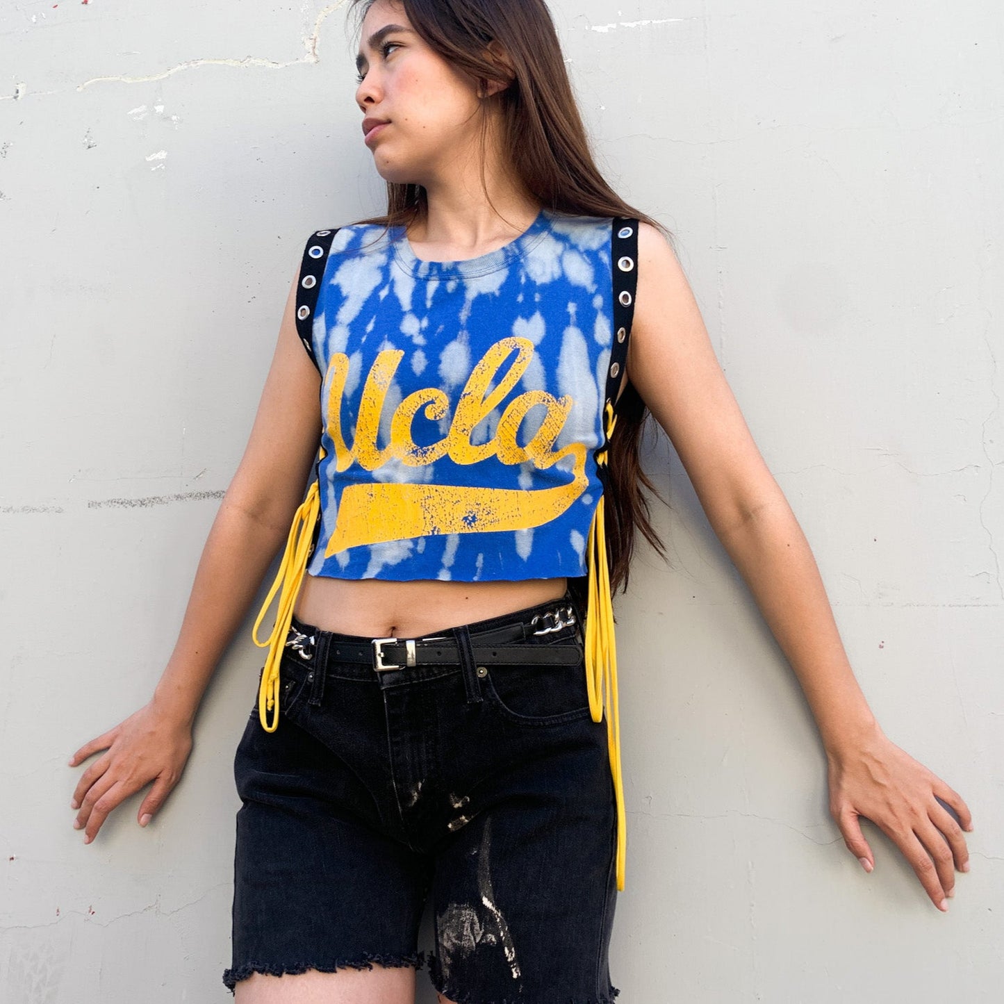 UCLA Lace up Crop Tank