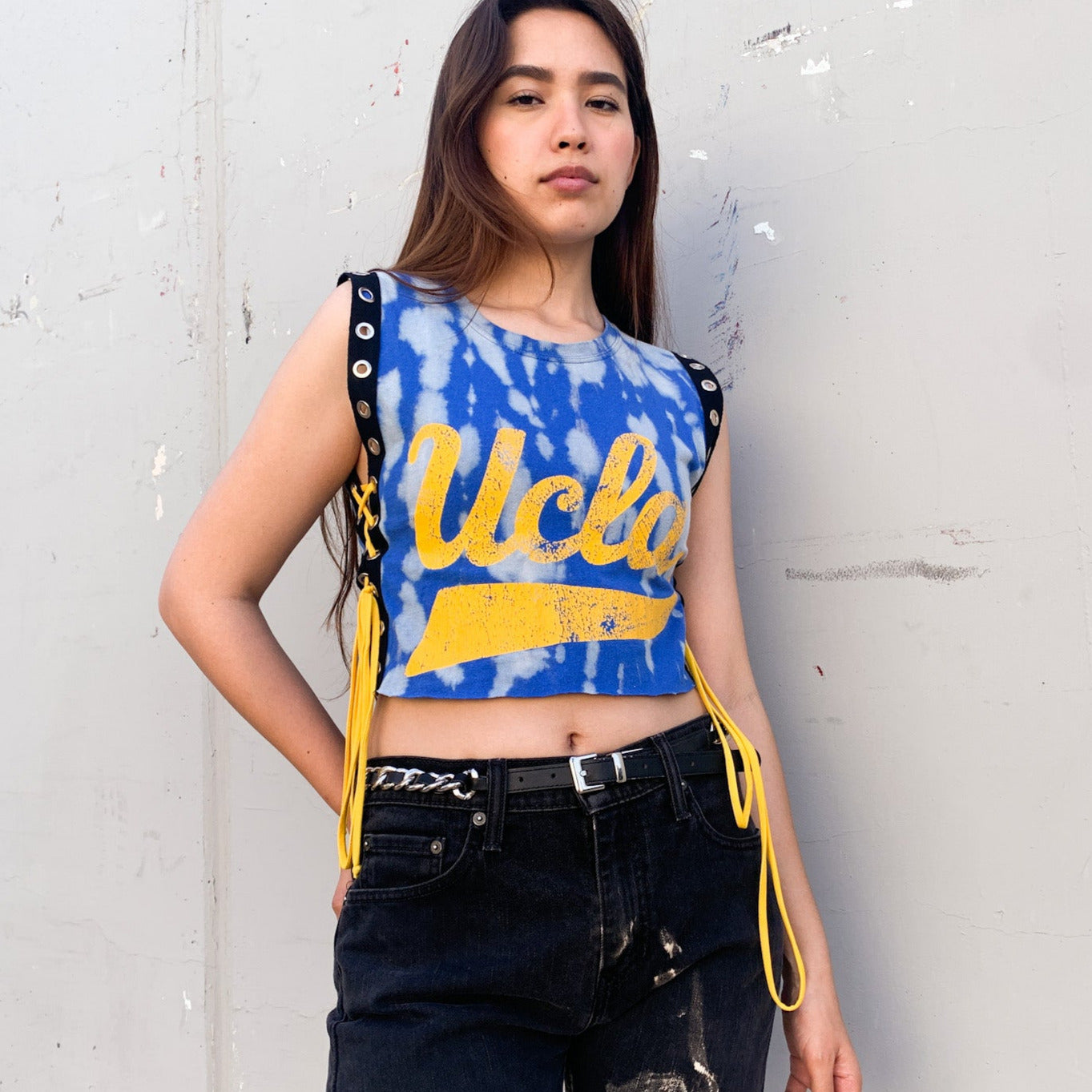 UCLA Lace up Crop Tank