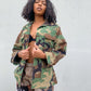 90s Marliyn and Tupac Camo Patch Jacket